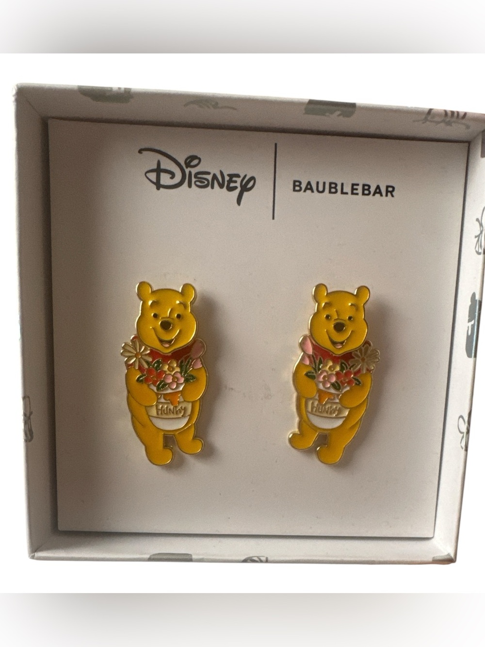 NEW BaubleBar Winnie the Pooh holding Flowers and Hunny Disney